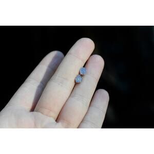 Rough Tanzanite earrings, Raw gemstone earrings, Purple stone earring